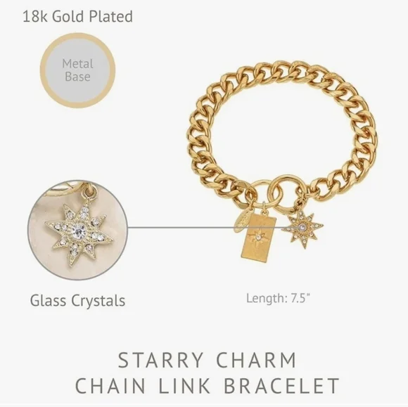 Ettika New Starry Charms 18K Gold Plated Bracelet - Picture 4 of 4